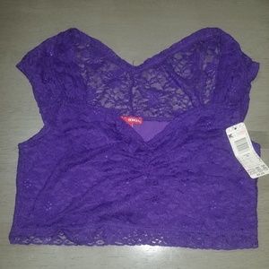 Bongo Juniors Purple Lace Half Top.